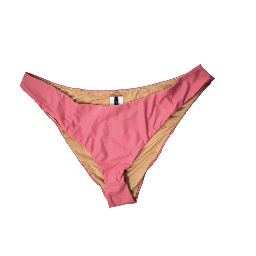 NWT J Crew Womens Curved Waist Bikini Bottoms XXL Cheeky Lined High‎ Cut Pink